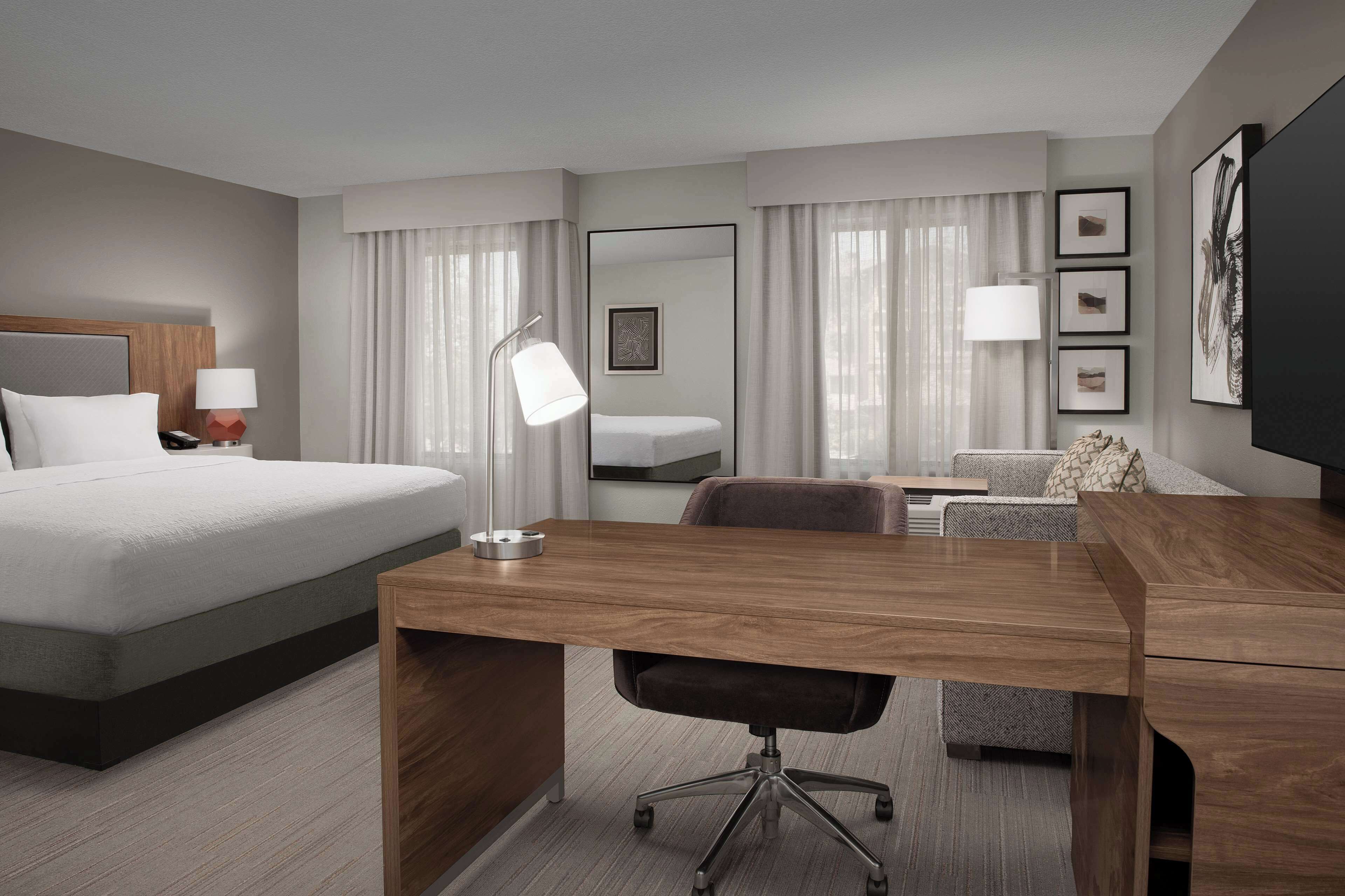 one king studio suite | premium bedding, in-room safe, desk, iron/ironing board