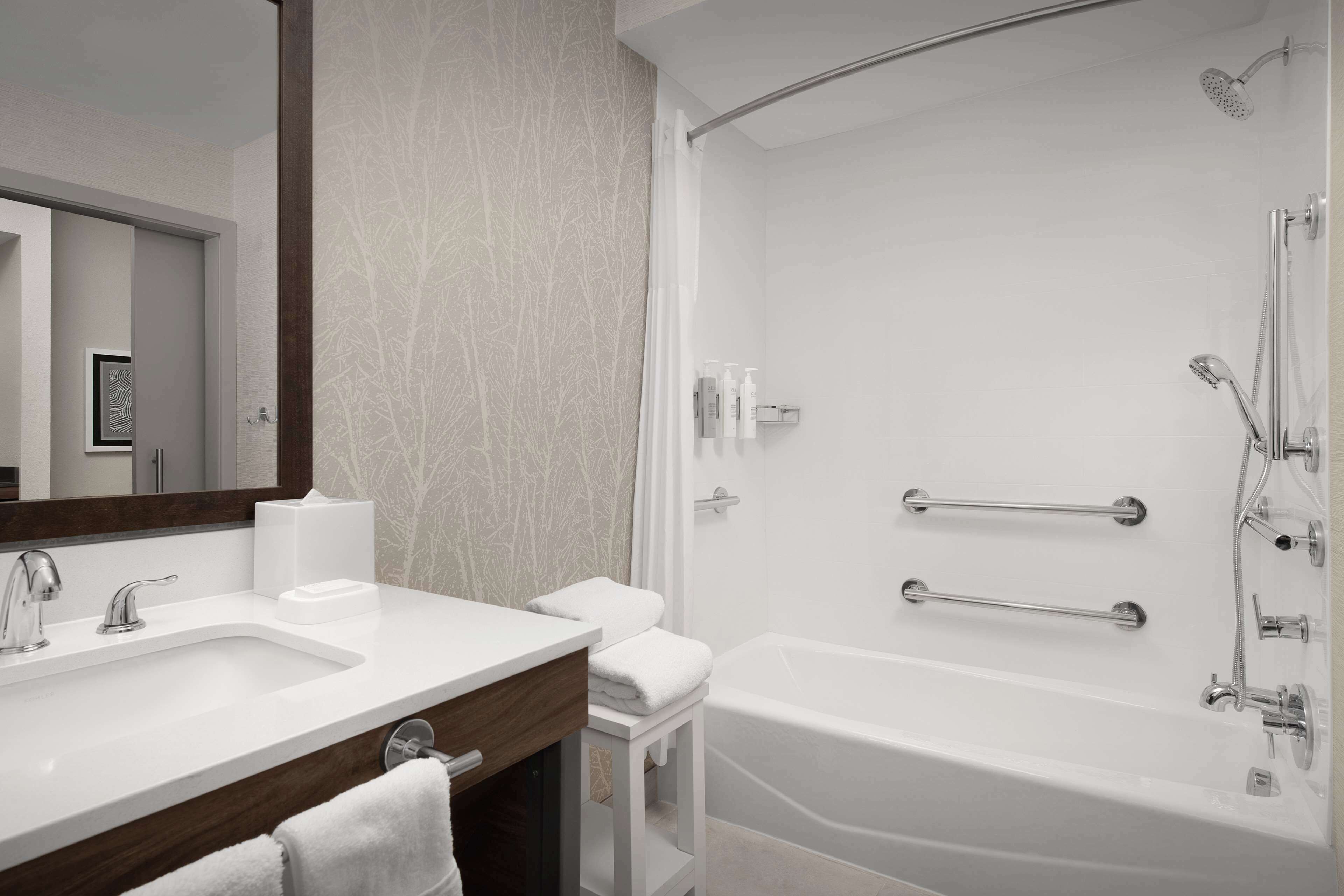 studio, accessible, non smoking | bathroom | hair dryer, towels