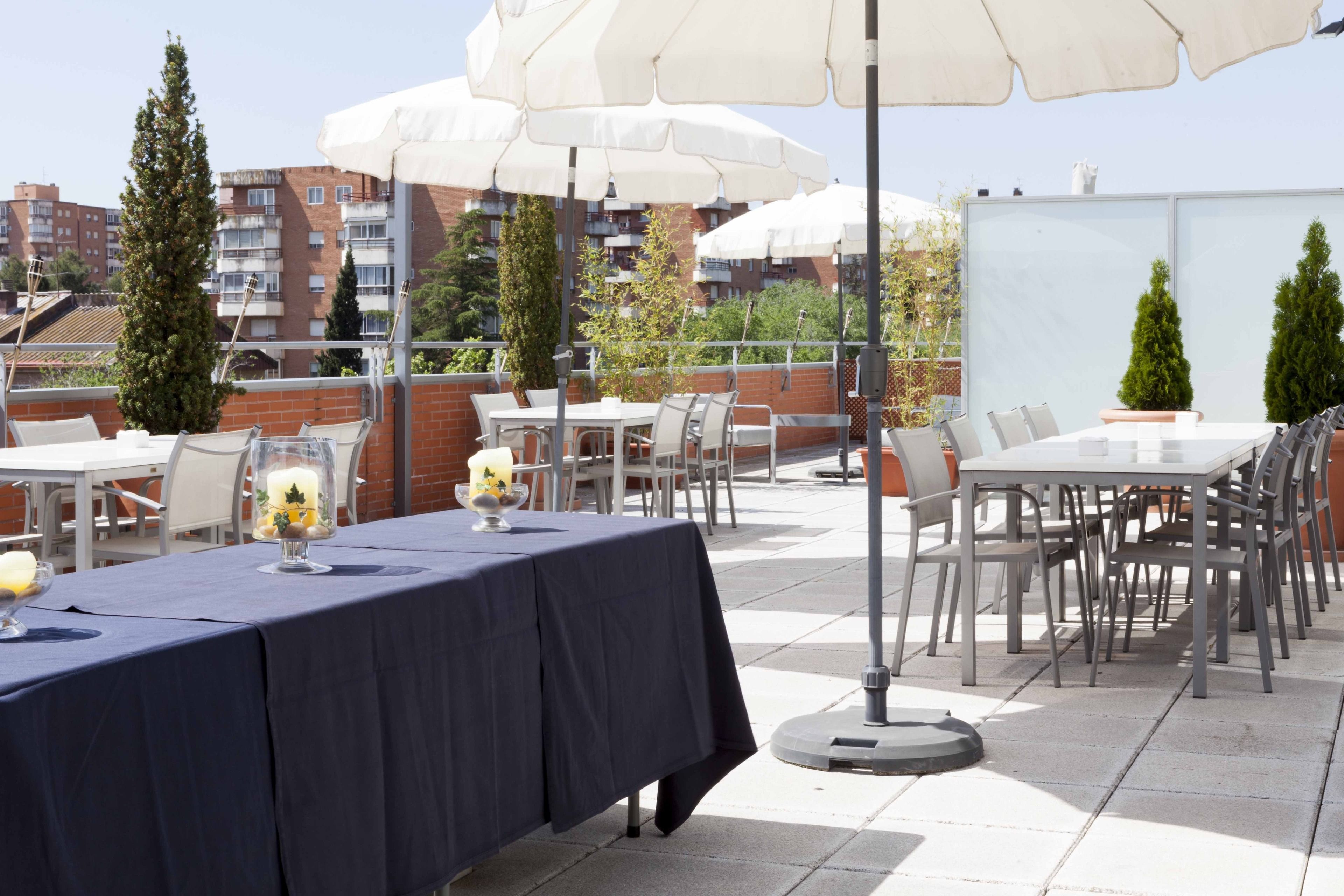 outdoor banquet area
