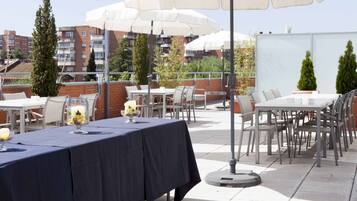 Outdoor banquet area