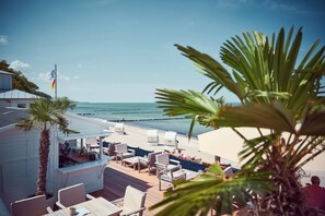 On the beach, windsurfing, beach bar, surfing