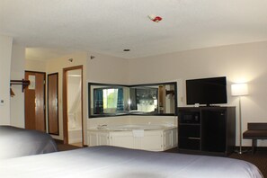 Deluxe Room, 2 Queen Beds, Non Smoking | Desk, laptop workspace, free WiFi, bed sheets - Super 8 by Wyndham Gardner (Gardner)