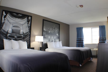 Room, 2 Queen Beds, Non Smoking | Desk, laptop workspace, free WiFi, bed sheets