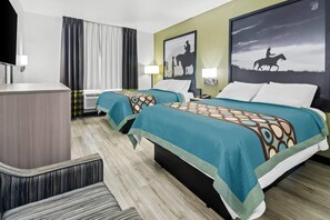 Room, 2 Queen Beds, Accessible, Non Smoking (Mobility,Hearing,Tub w/Grab Bars) | Desk, iron/ironing board, free cots/infant beds, rollaway beds - Super 8 by Wyndham Weatherford (Weatherford)