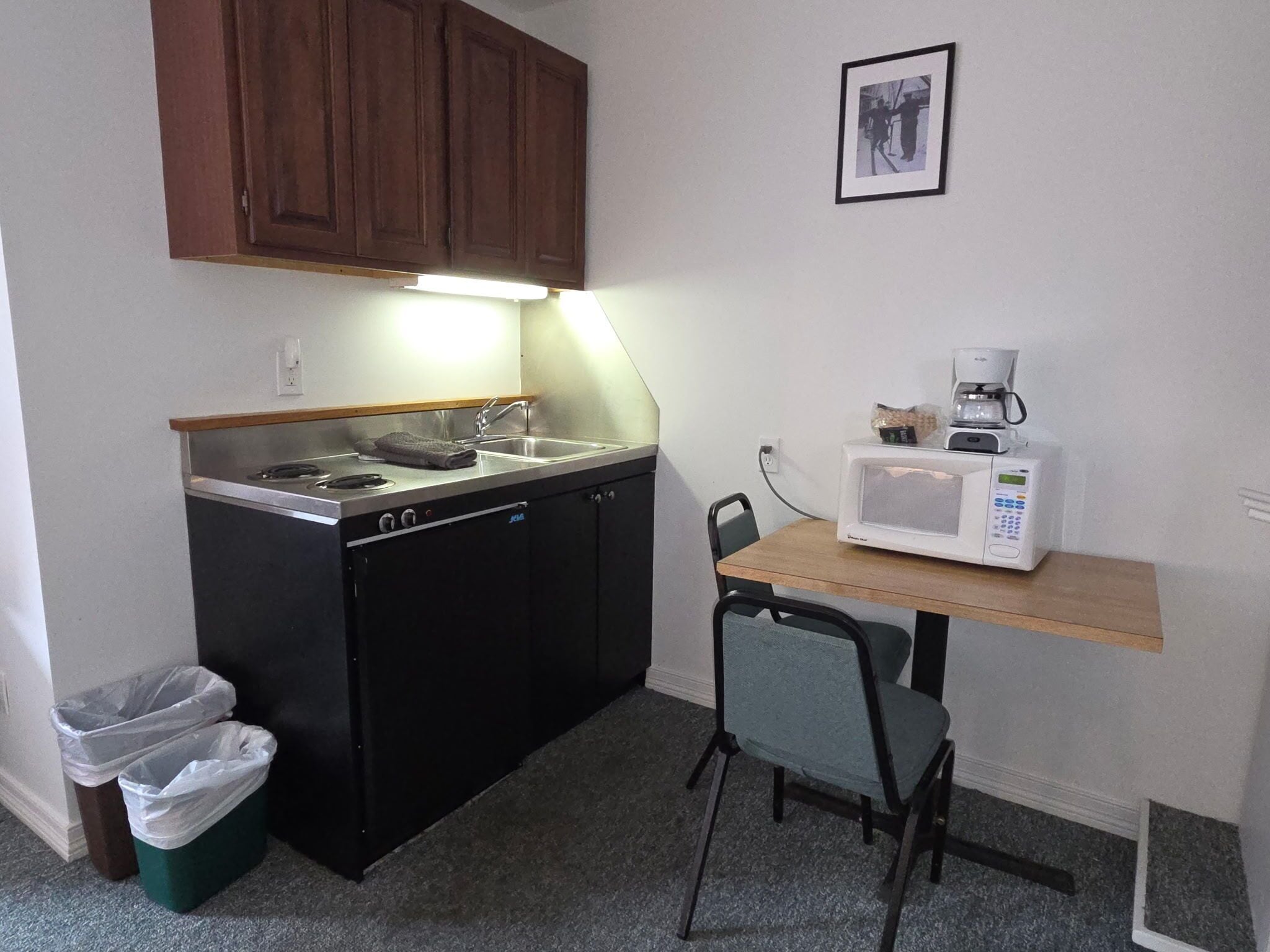 fridge, electric kettle