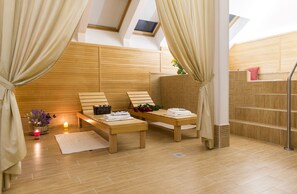 Sauna y tina de hidromasaje