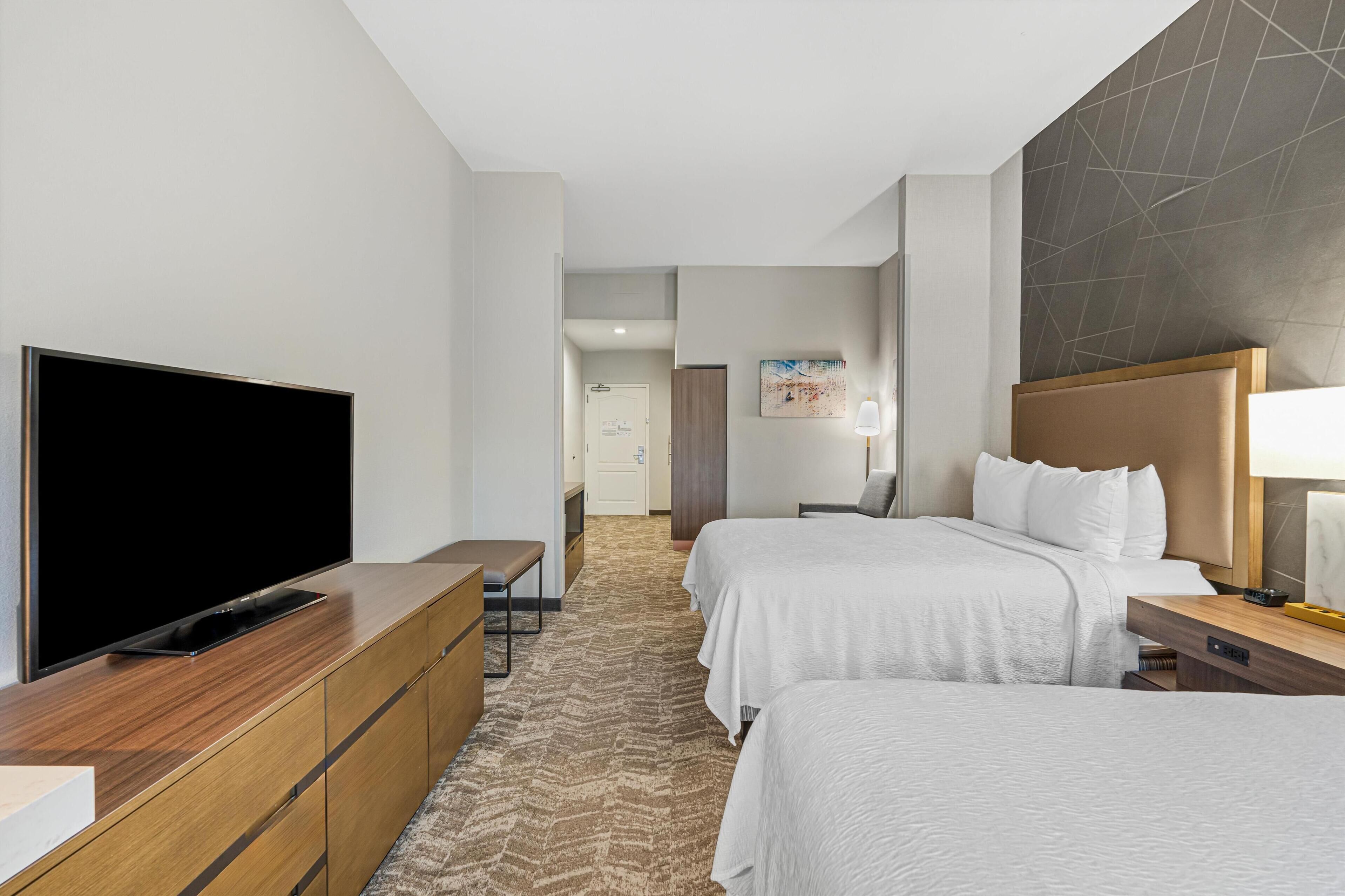 1 bedroom, desk, laptop workspace, iron/ironing board