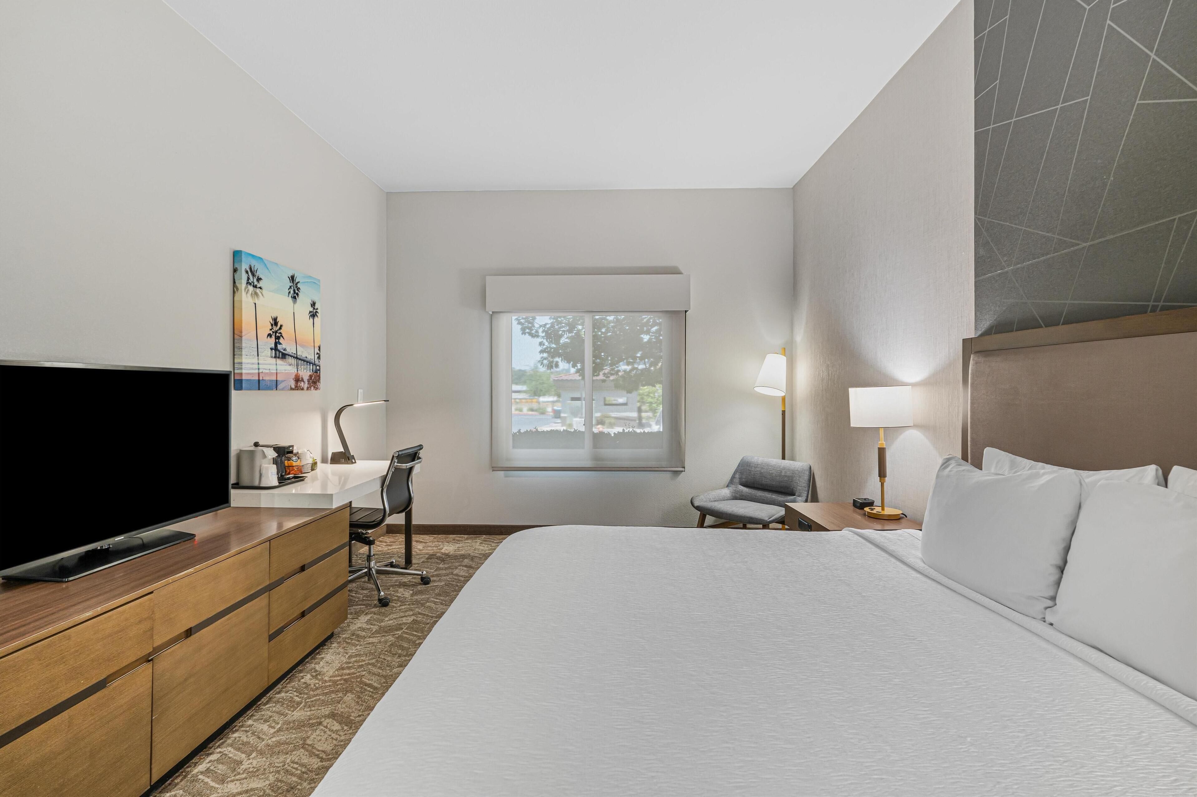 1 bedroom, desk, laptop workspace, iron/ironing board