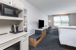 Hypo-allergenic bedding, desk, laptop workspace, iron/ironing board