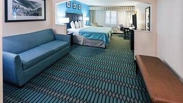 Ropa de cama de alta calidad, caja fuerte, escritorio