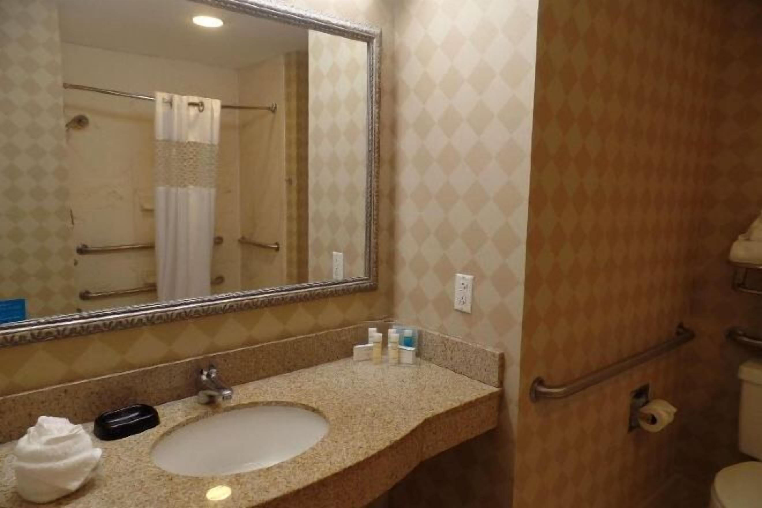 Bañera, secador de pelo, toallas