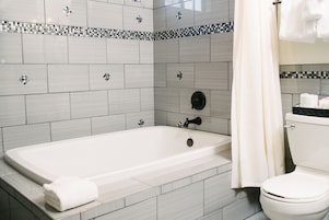 Free toiletries, hair dryer, towels