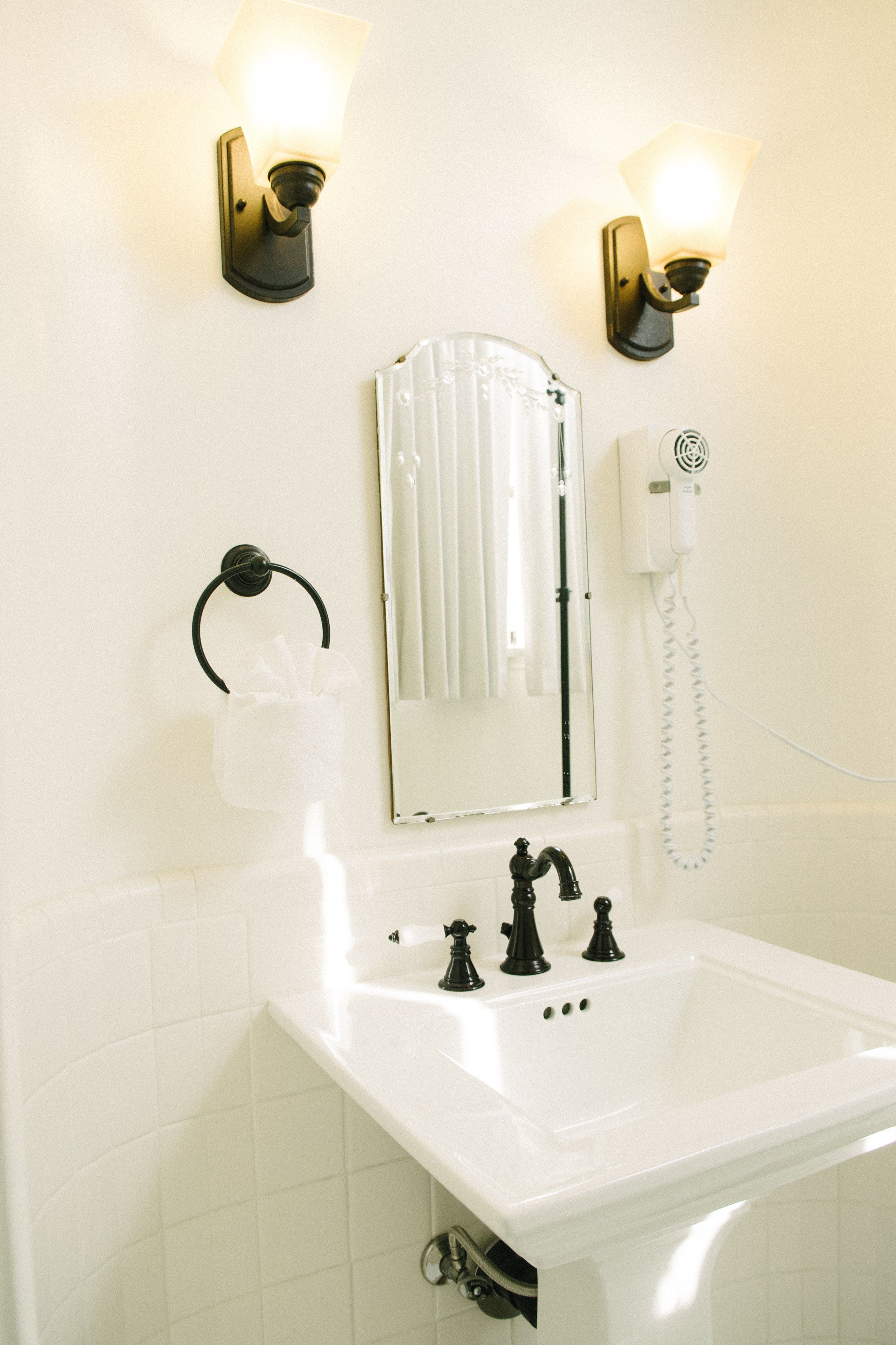 free toiletries, hair dryer, towels