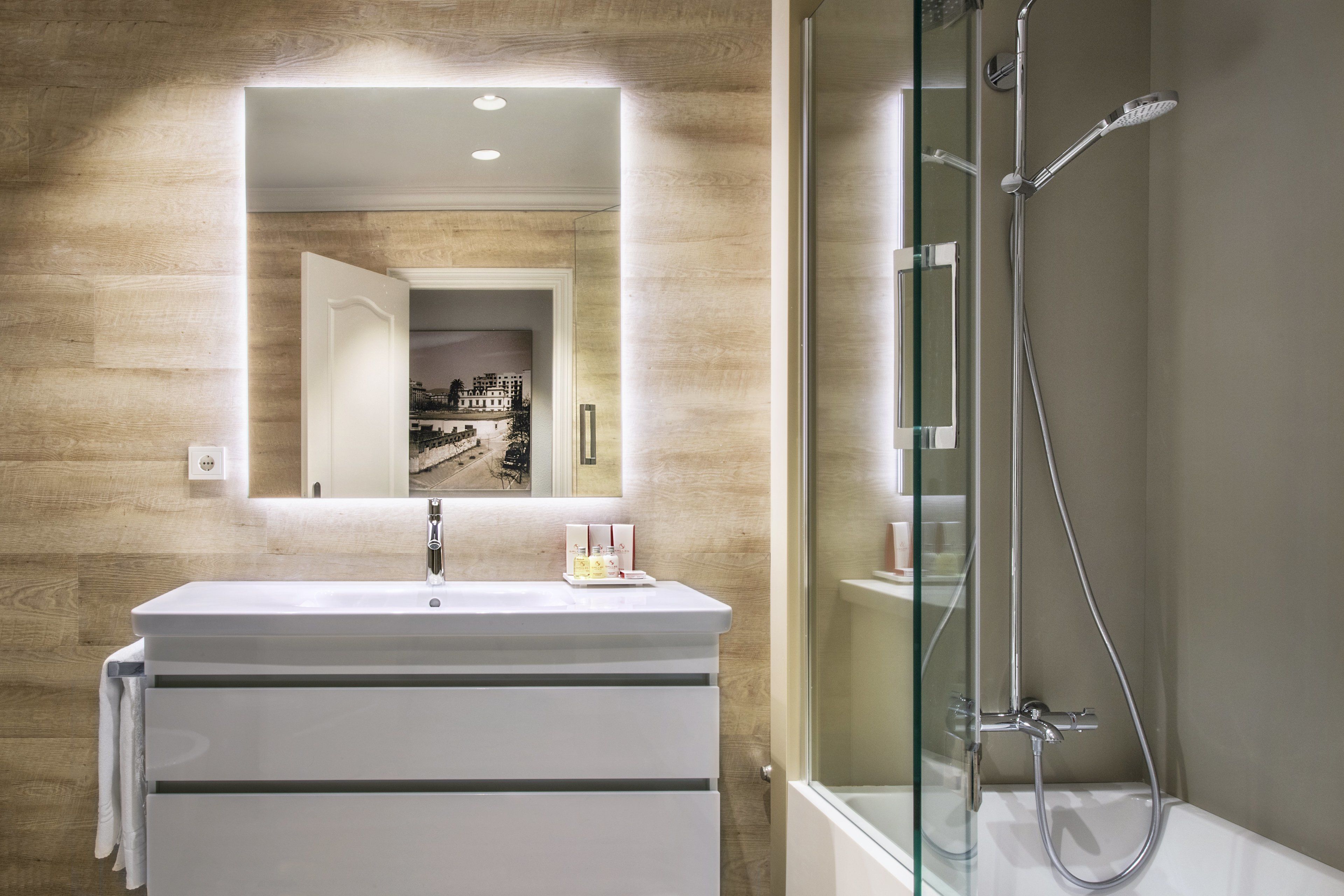 triple room | in-room safe, desk, laptop workspace, blackout curtains