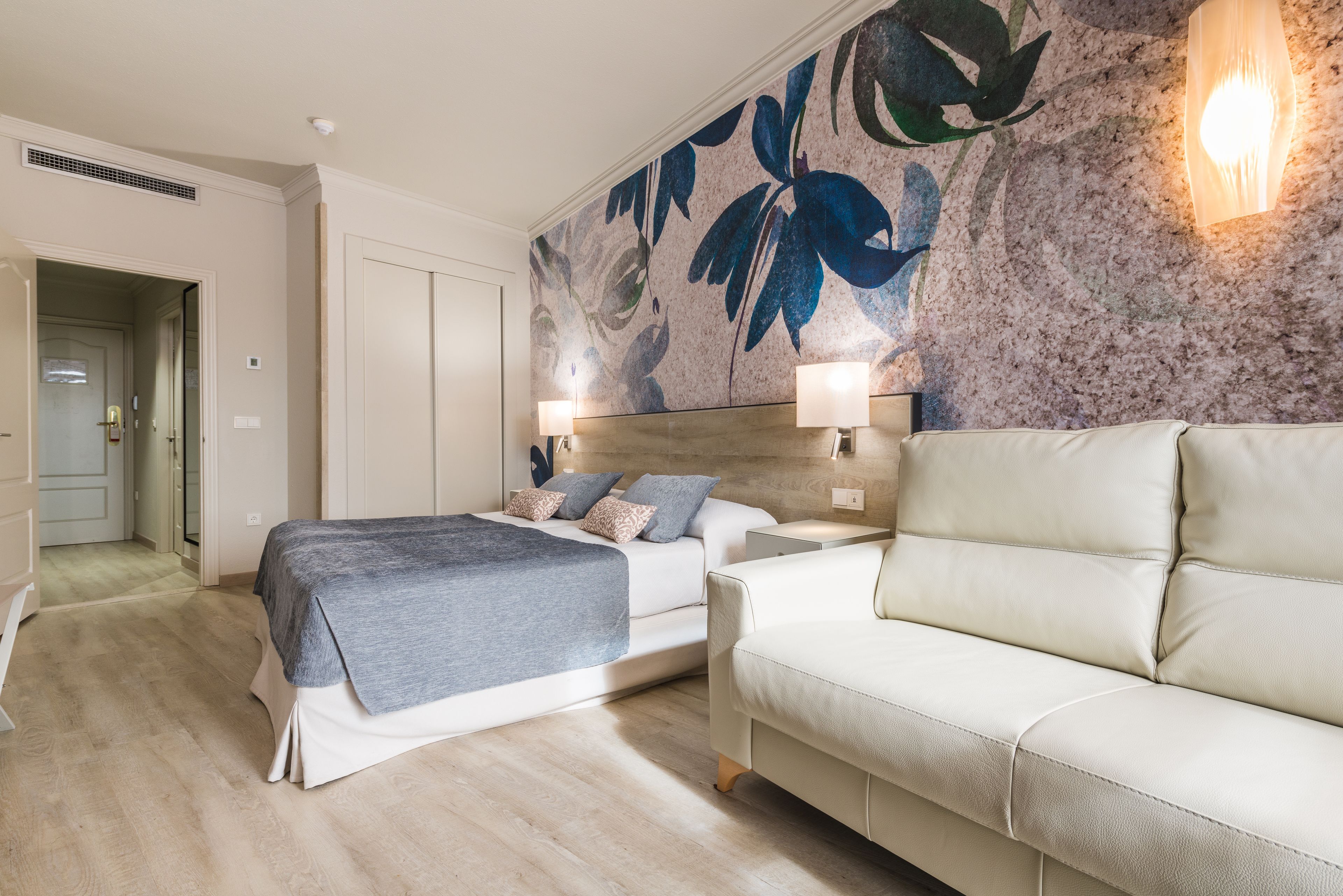 triple room | in-room safe, desk, laptop workspace, blackout curtains