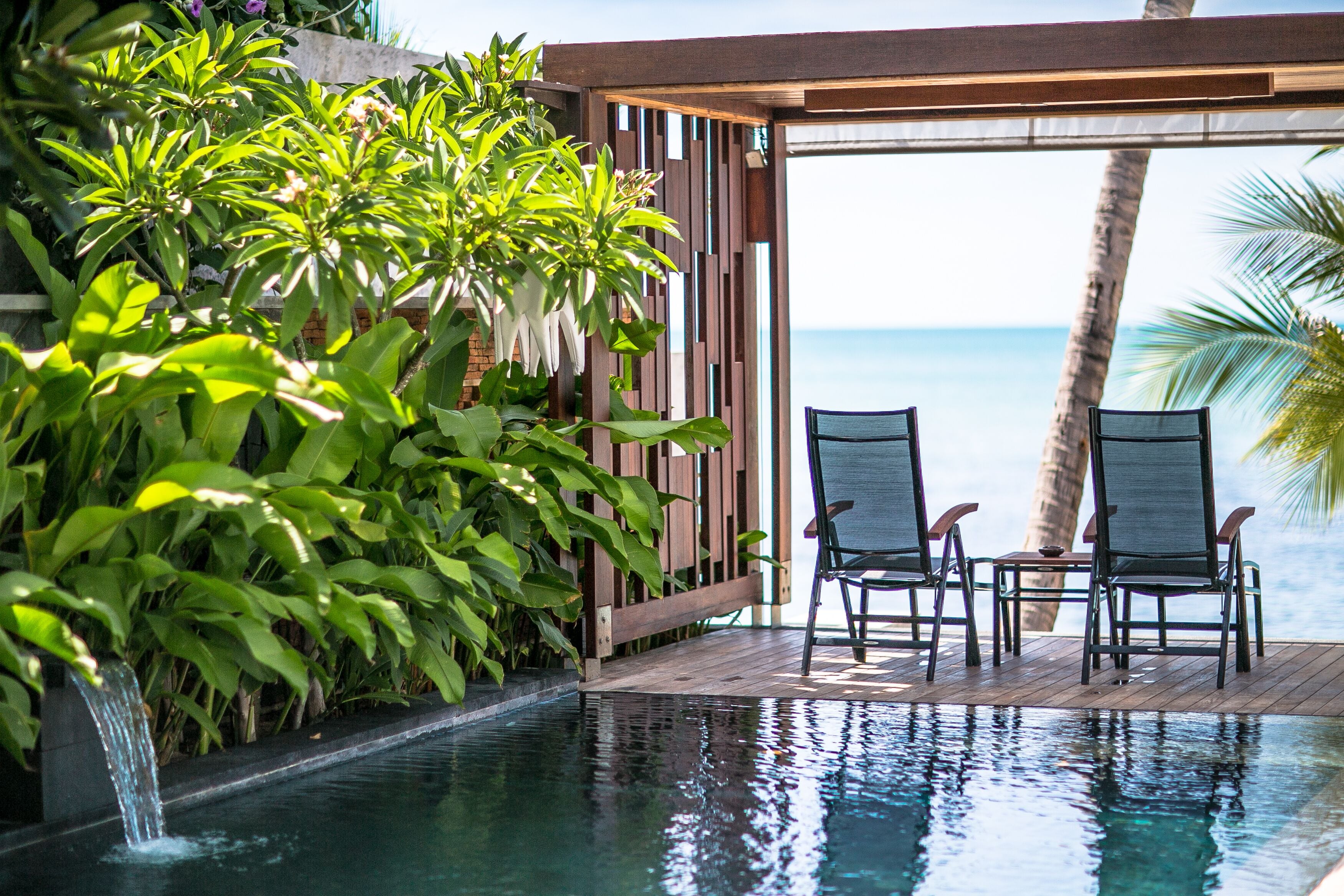 three bedroom beachfront pool residence | private pool