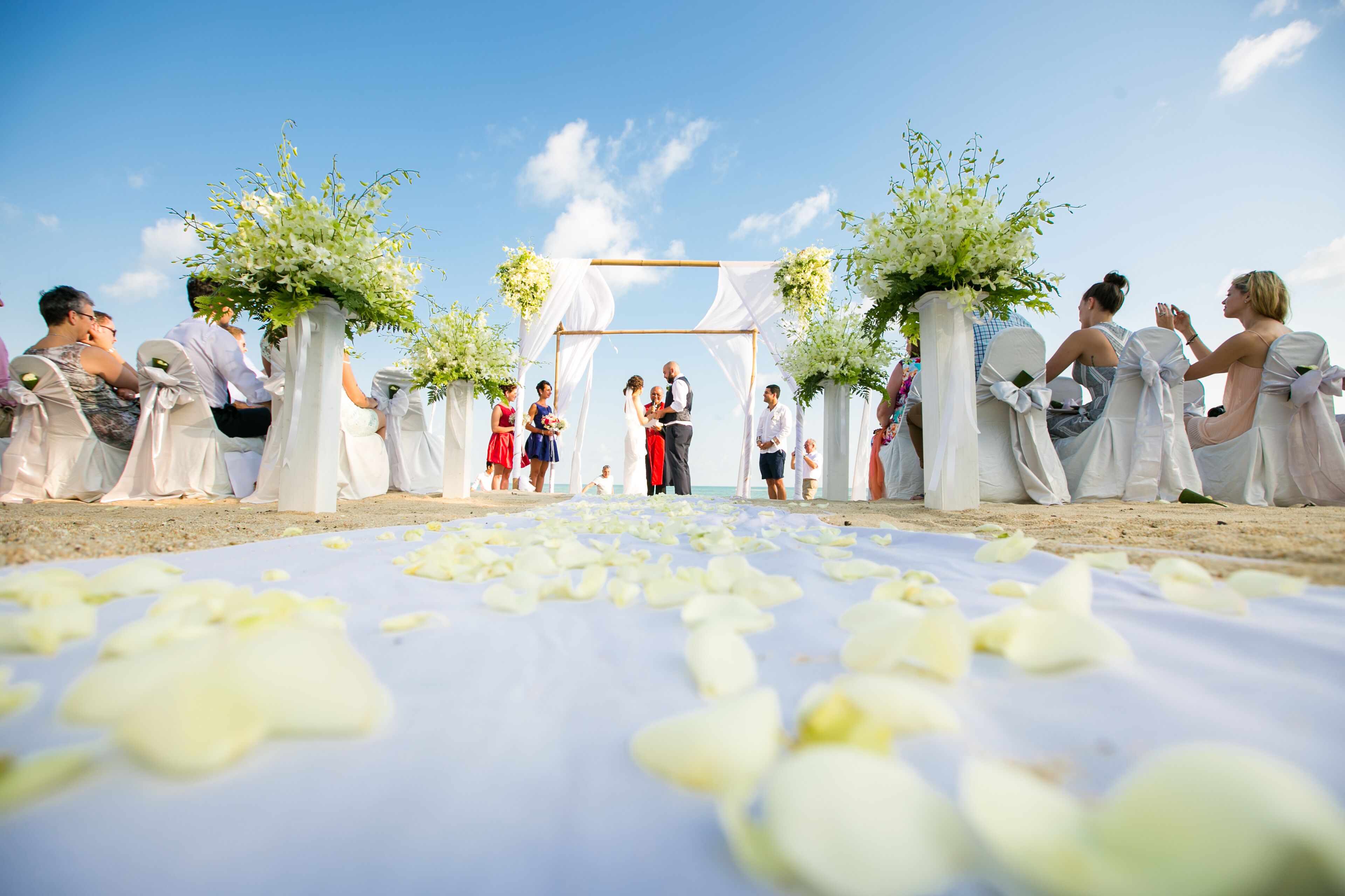 outdoor wedding area