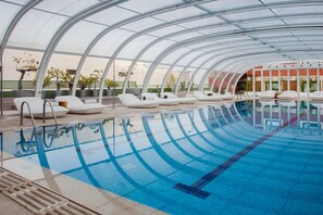 Indoor pool, outdoor pool, open 11:00 AM to 9:00 PM, sun loungers