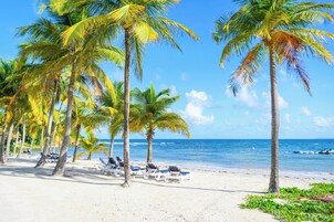 私家海滩、沙滩椅、排球、钓鱼