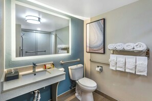 Standard Room, 1 King Bed with Sofa bed, Non Smoking | Bathroom | Free toiletries, hair dryer, towels