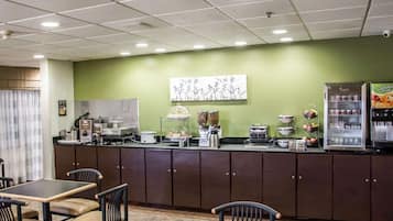 Free daily self-service breakfast