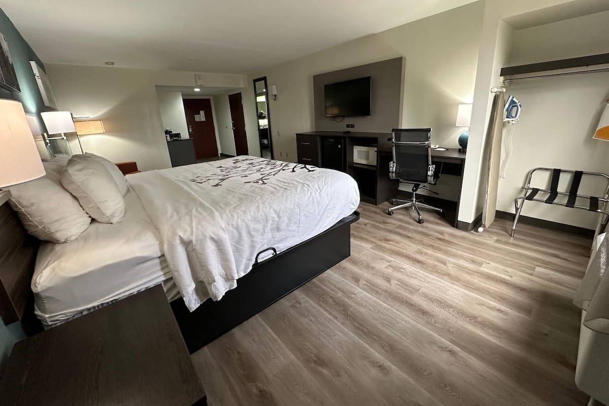 Suite, 1 King Bed with Sofa bed, Non Smoking (Upgrade) | Premium bedding, desk, laptop workspace, blackout drapes