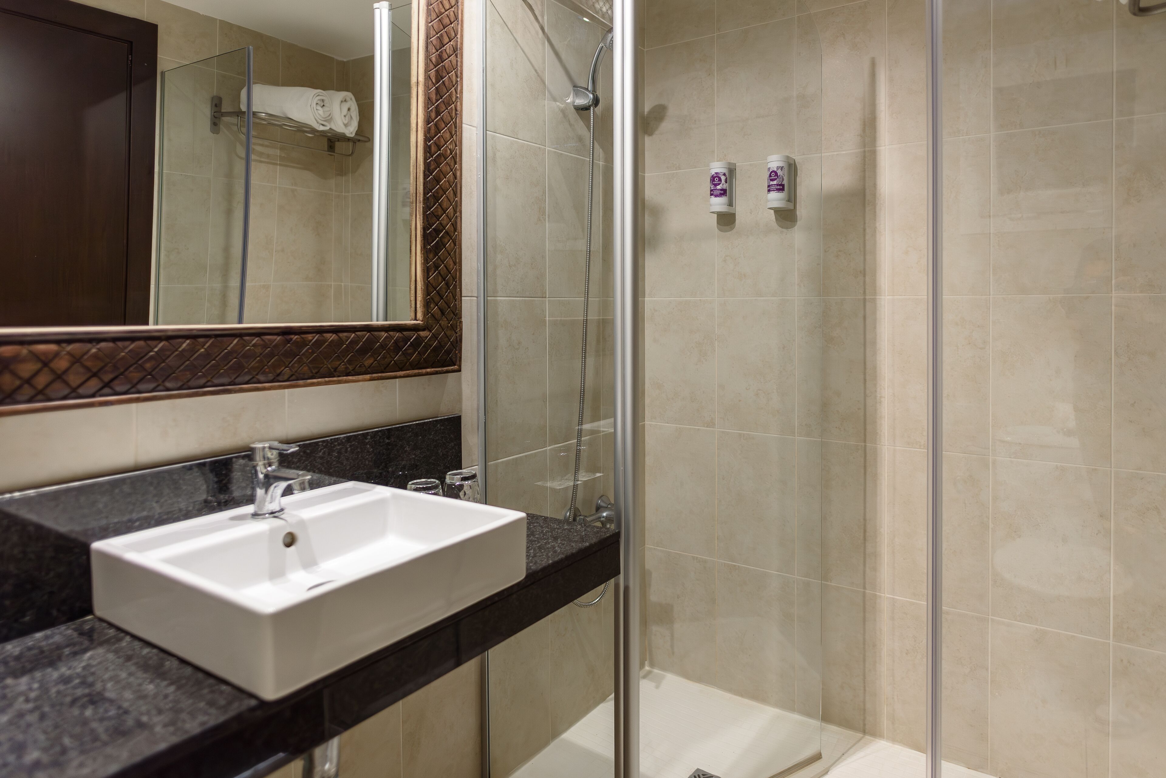 basic double room (2 adults) | bathroom | free toiletries, hair dryer, towels