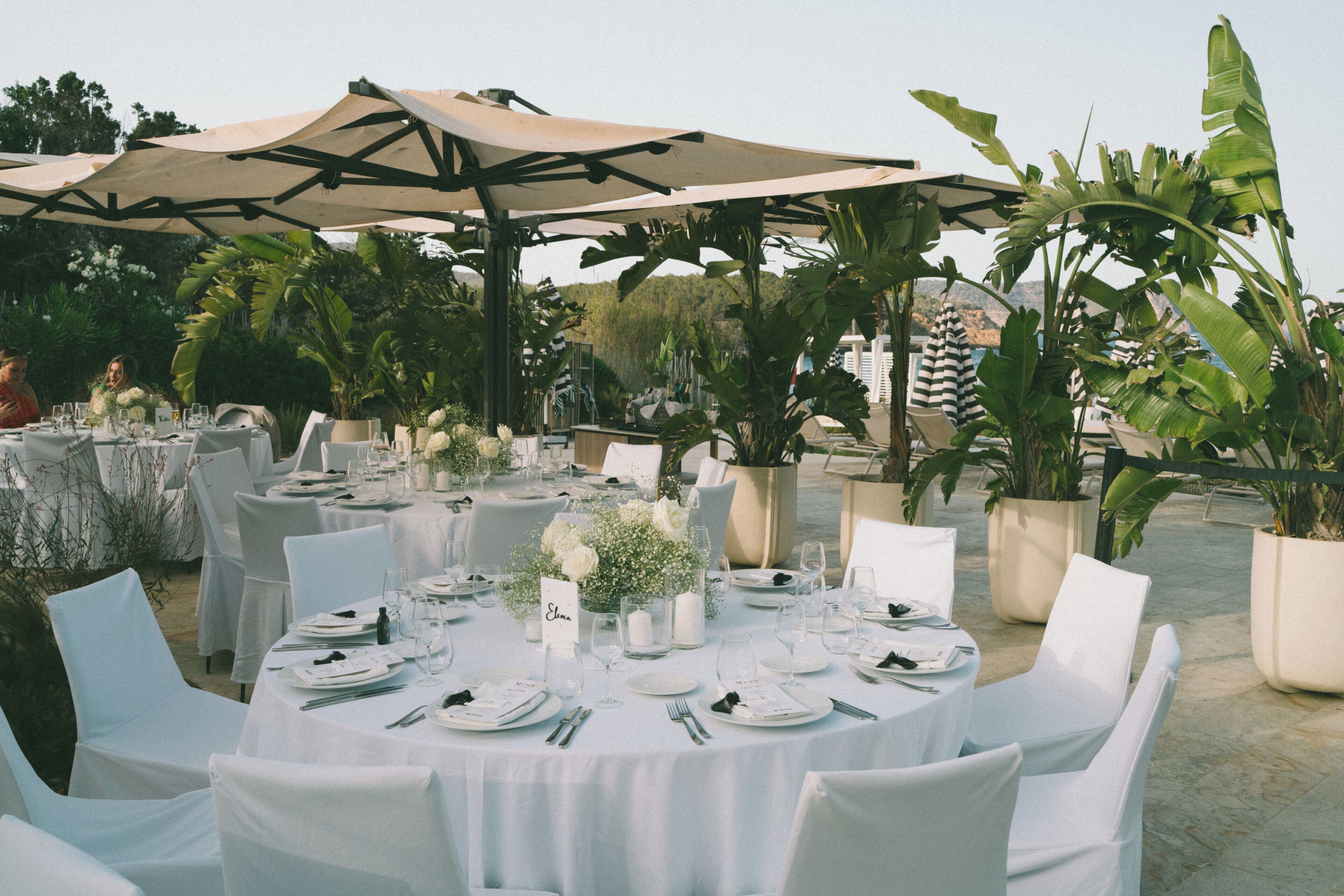 Outdoor wedding area