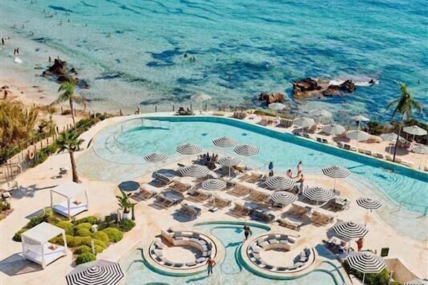 Indoor pool, 2 outdoor pools, pool umbrellas, sun loungers