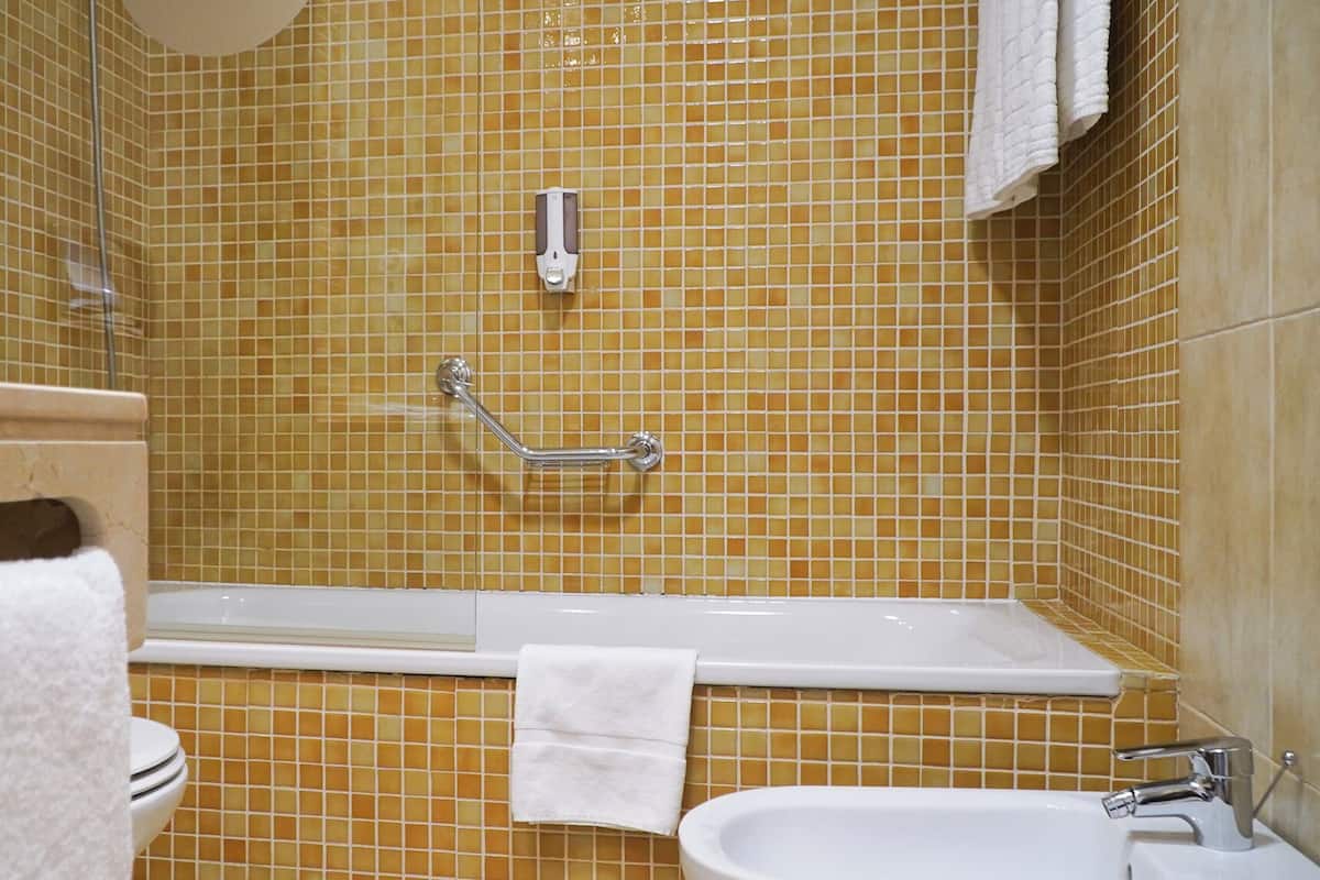 Free toiletries, hair dryer, bidet, towels