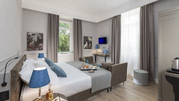 Ropa de cama de alta calidad y minibar