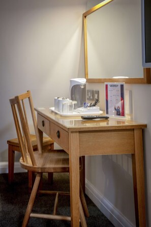 In-room safe, desk, laptop workspace, blackout drapes - Queensway Hotel, Sure Hotel Collection by Best Western (London)
