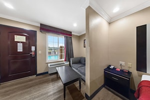 Blackout curtains, iron/ironing board, free WiFi, bed sheets