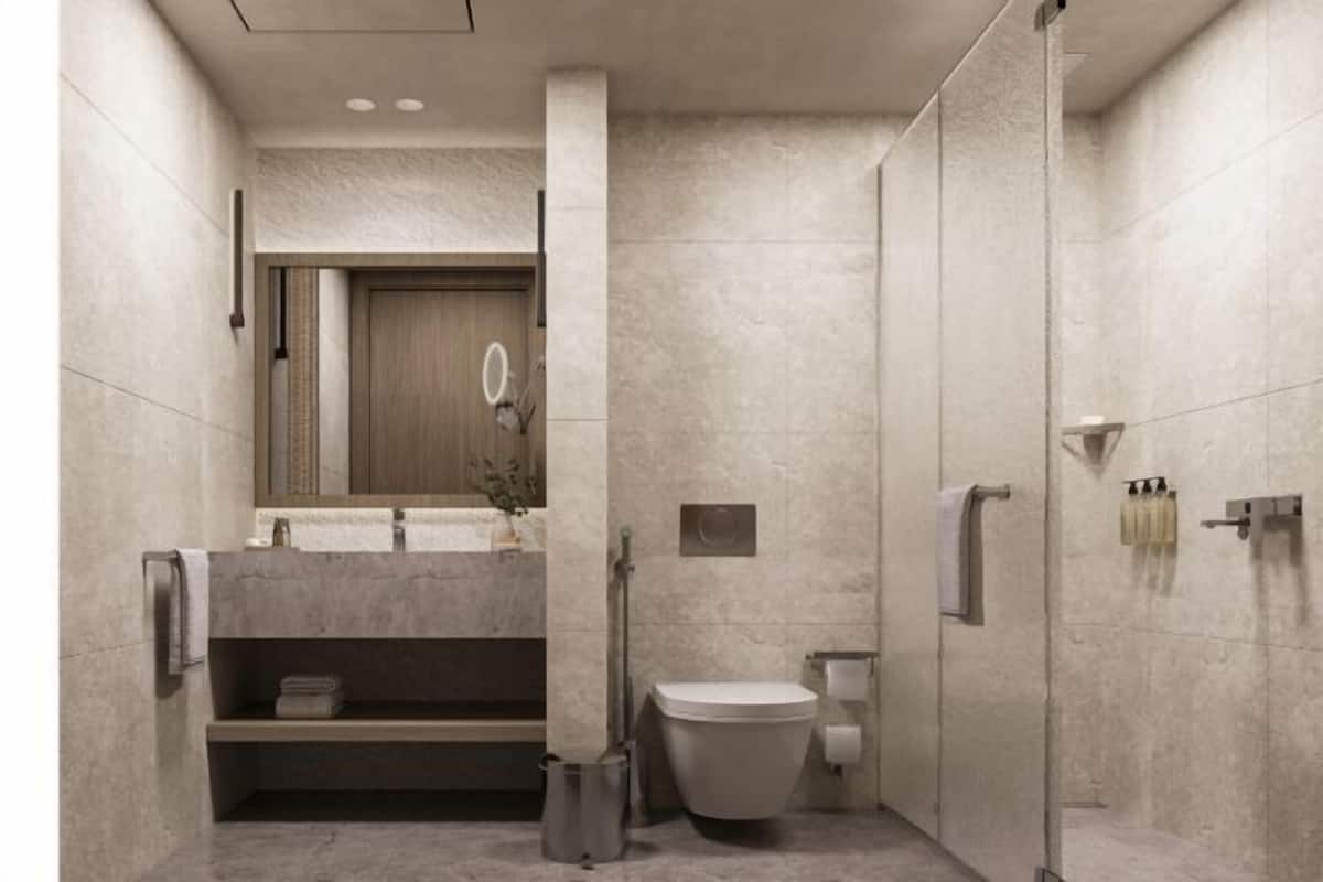 Baño | Regadera tipo lluvia, amenidades de baño gratuitas, secadora de cabello