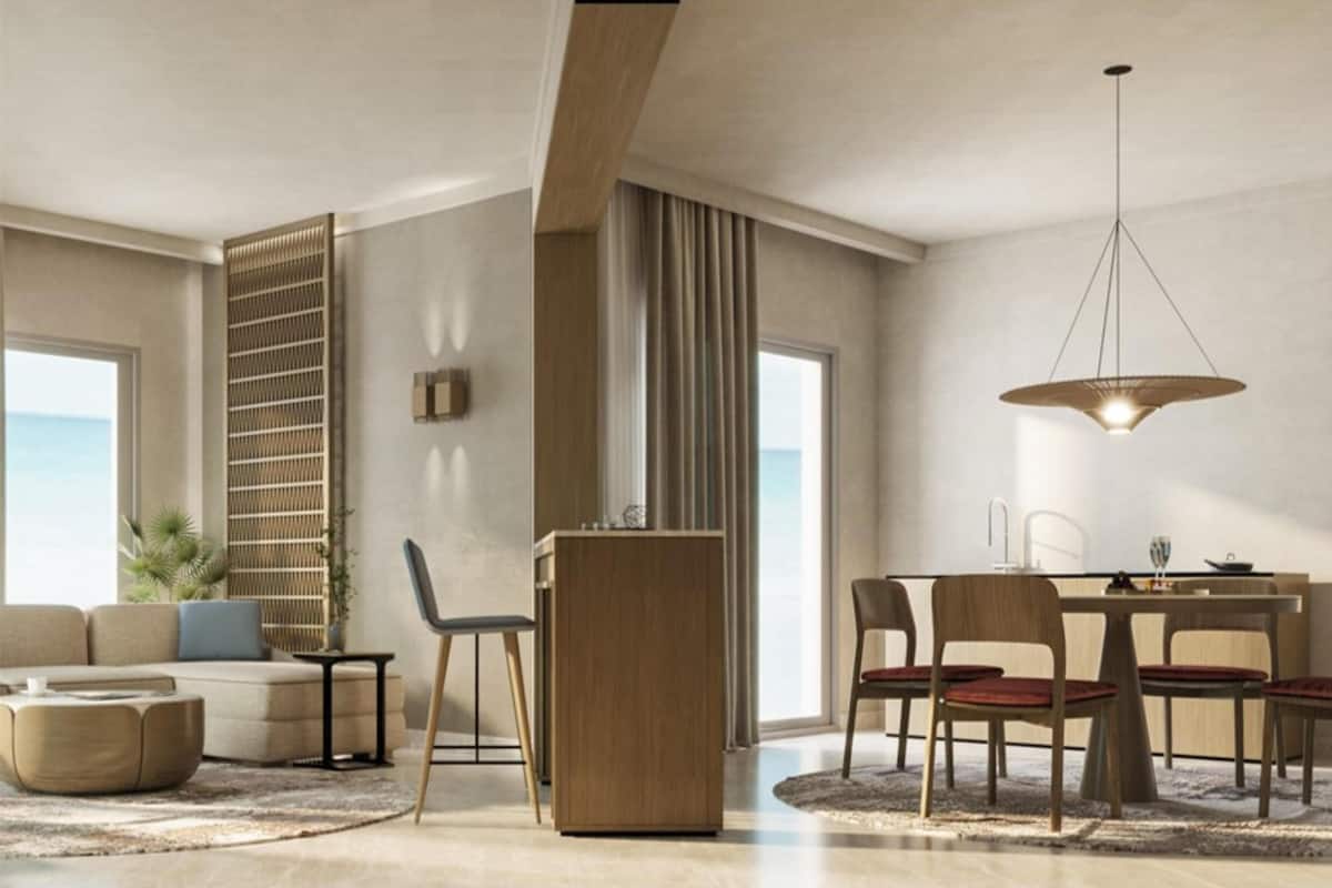 Suite (Doubletree) | Oppholdsområde | En 44-tommers LCD-TV med Parabol-TV samt TV