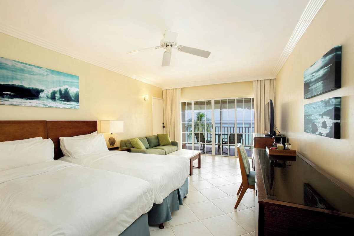Junior Suite, Balcony, Ocean View (2 Bedroom) | In-room safe, desk, blackout drapes, iron/ironing board