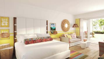 Junior Suite, 1 Katil Raja (King) dengan Katil Sofa, Garden View (All-Inclusive) | Peti besi dalam bilik, meja, langsir/tirai gelap terus