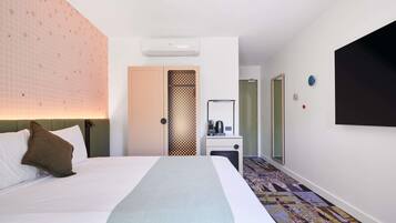 Down duvets, minibar, in-room safe, desk