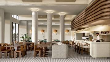 Breakfast, lunch, dinner served; local cuisine, al fresco dining