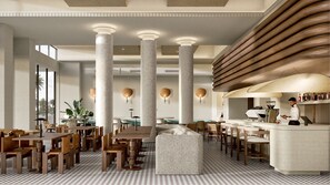 Breakfast, lunch, dinner served; local cuisine, alfresco dining  - Novotel St Kilda (St Kilda)
