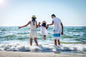 Vlak bij het strand, wit zand