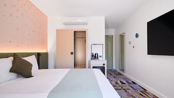 Down duvets, minibar, in-room safe, desk