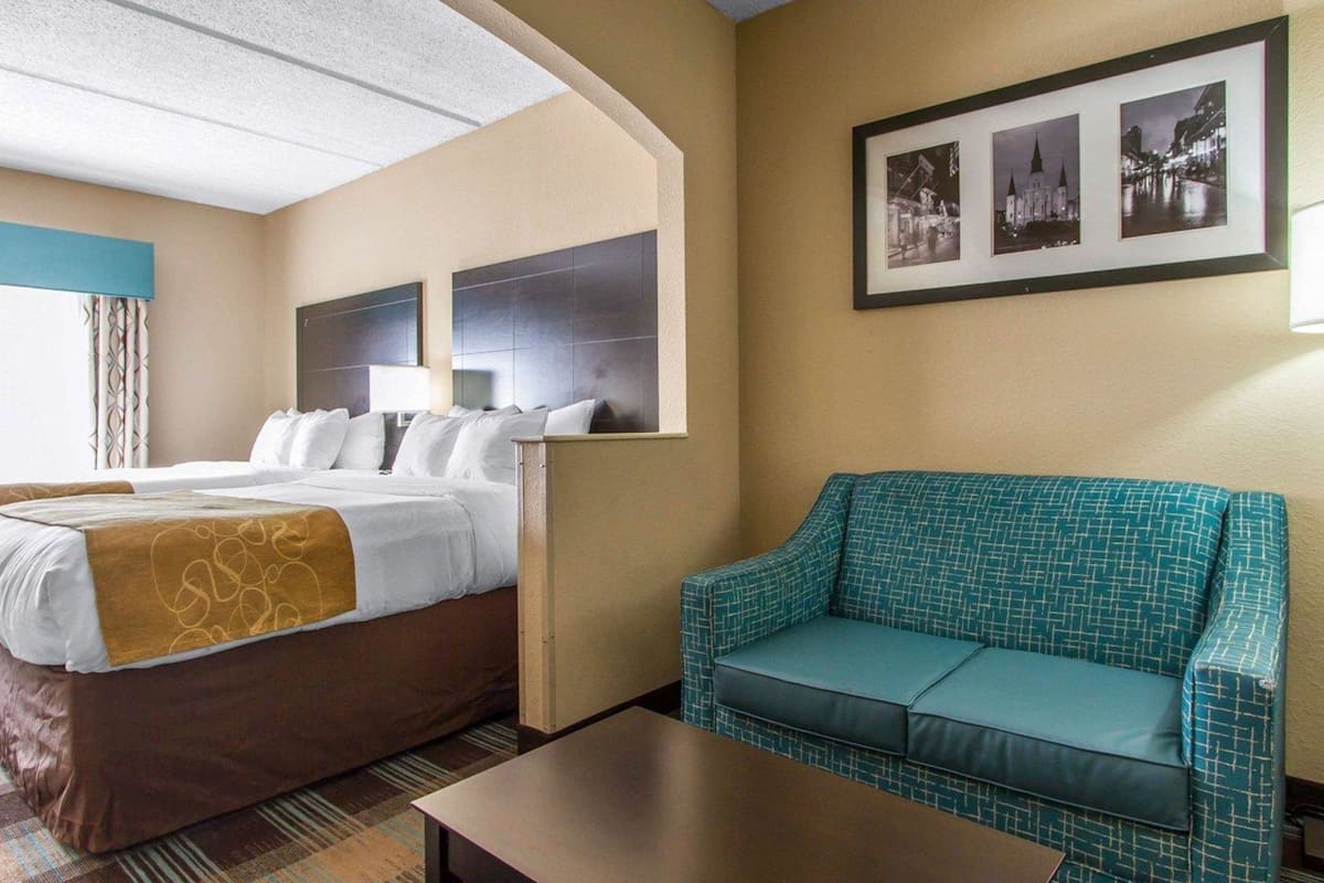 desk, blackout curtains, iron/ironing board, free rollaway beds