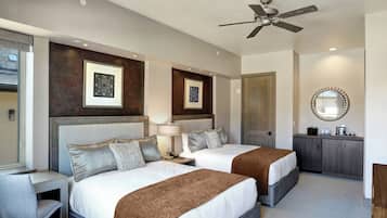 Premium bedding, down comforters, in-room safe, desk