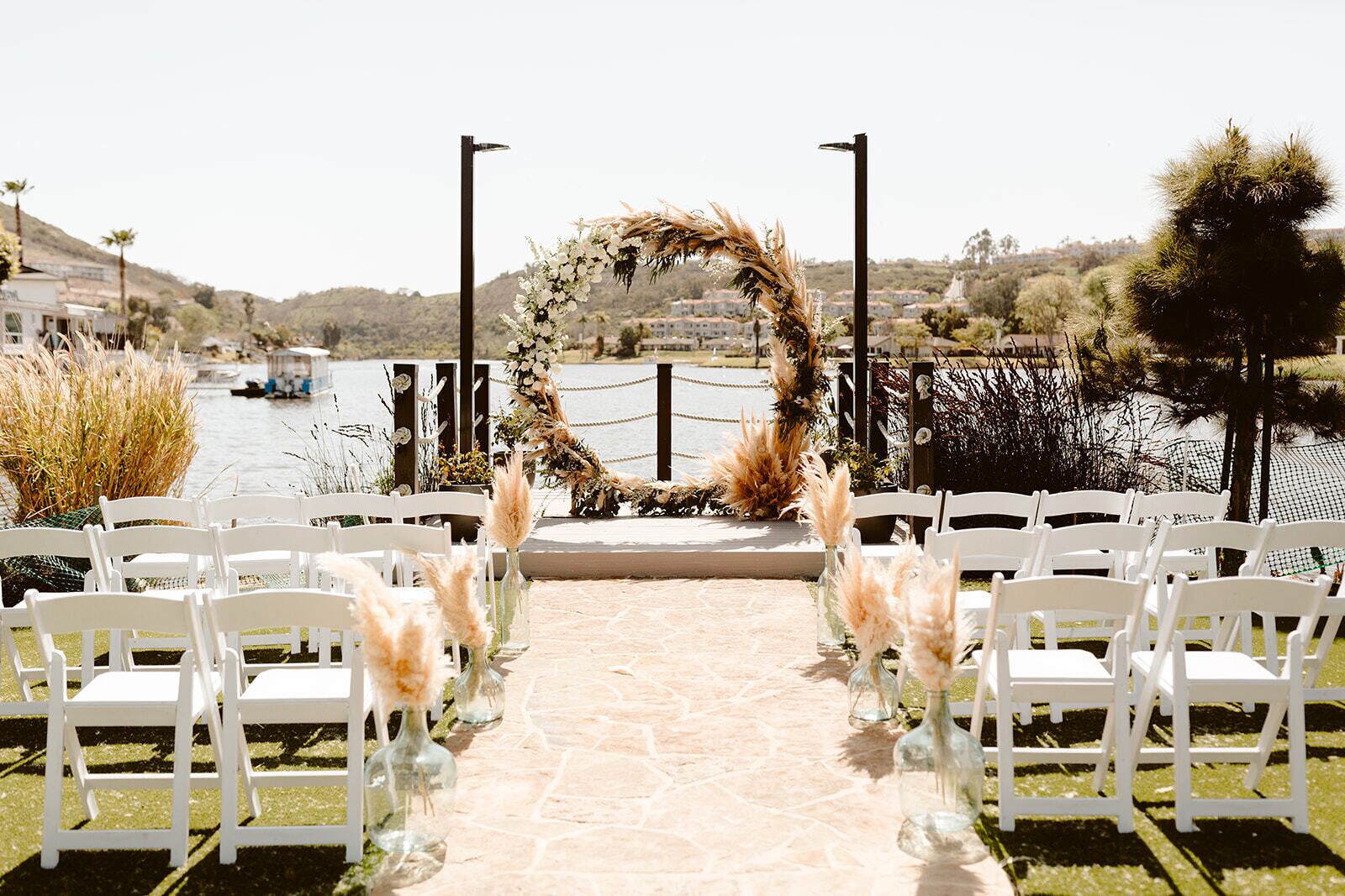 Outdoor wedding area