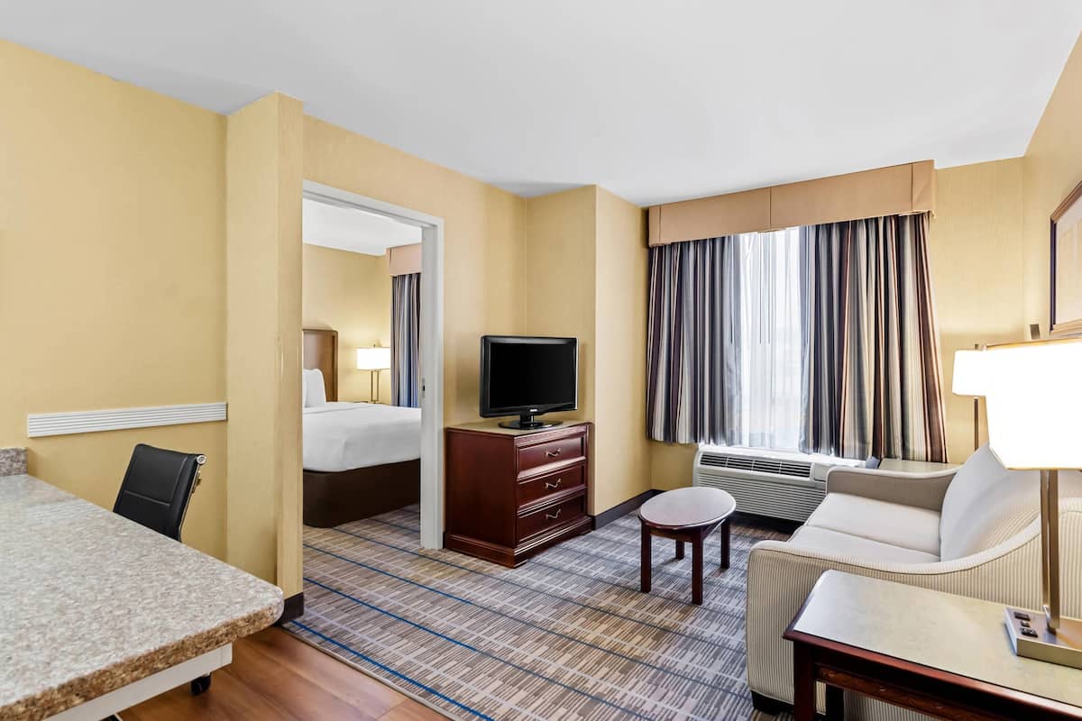 Phòng Suite, 1 giường cỡ queen và sofa giường, không hút thuốc (1 Bedroom, 1 person Sofabed) | Bộ đồ giường cao cấp, két bảo mật tại phòng, bàn 