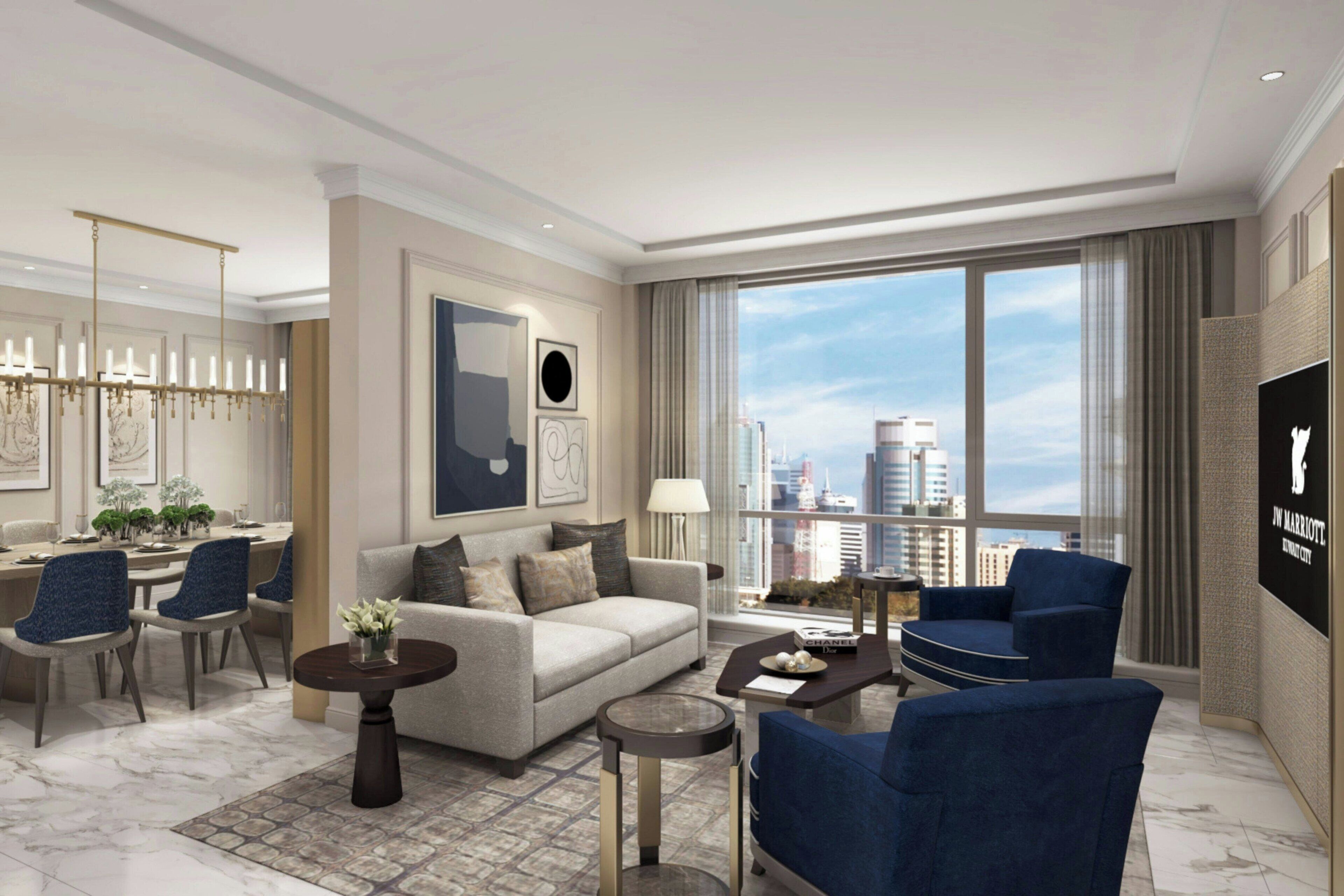 42-inch flat-screen TV with satellite channels, Smart TV