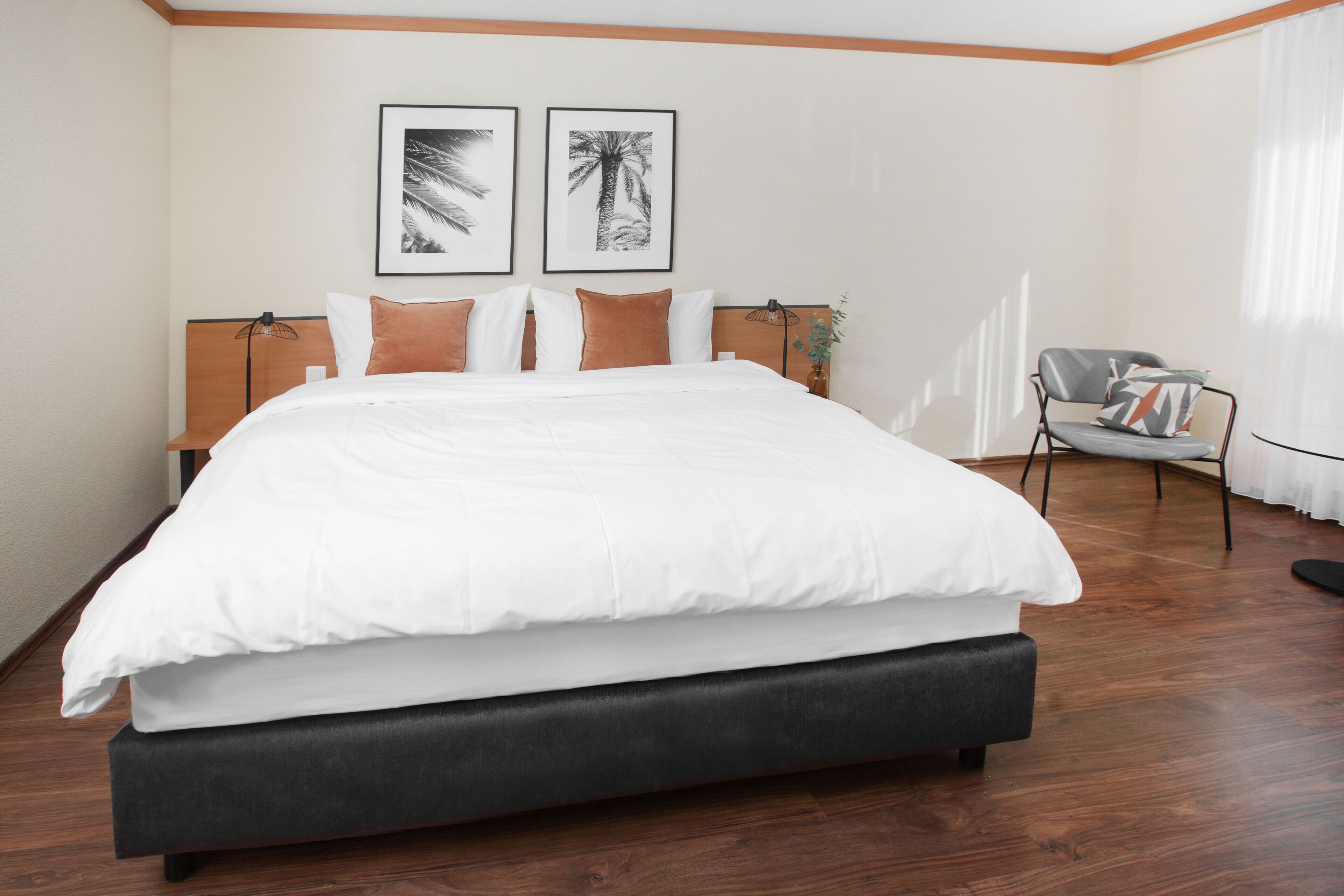 double room garden view | 1 bedroom, in-room safe, desk, soundproofing