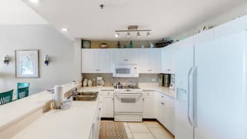 Condo, 2 Bedrooms (Deluxe) | Private kitchen | Full-sized fridge, microwave, coffee/tea maker