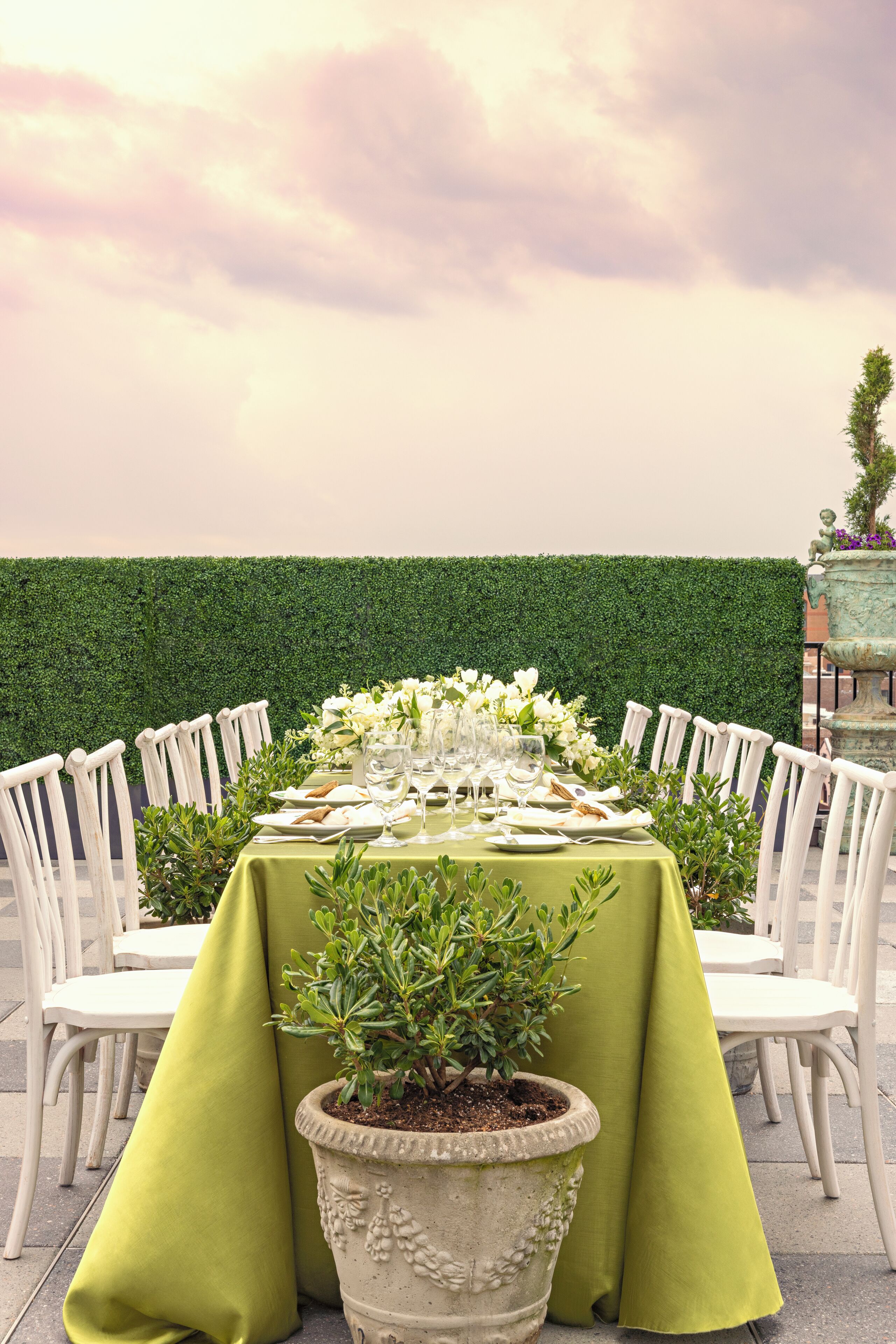 outdoor wedding area